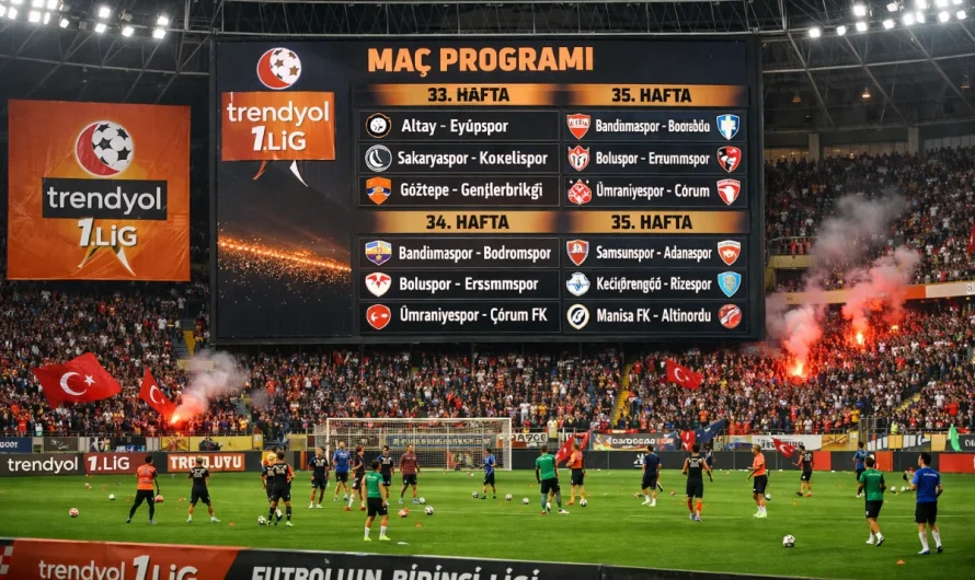 Trendyol 1. Lig’in 33, 34 ve 35. Haftaları için Maç Programı Duyuruldu